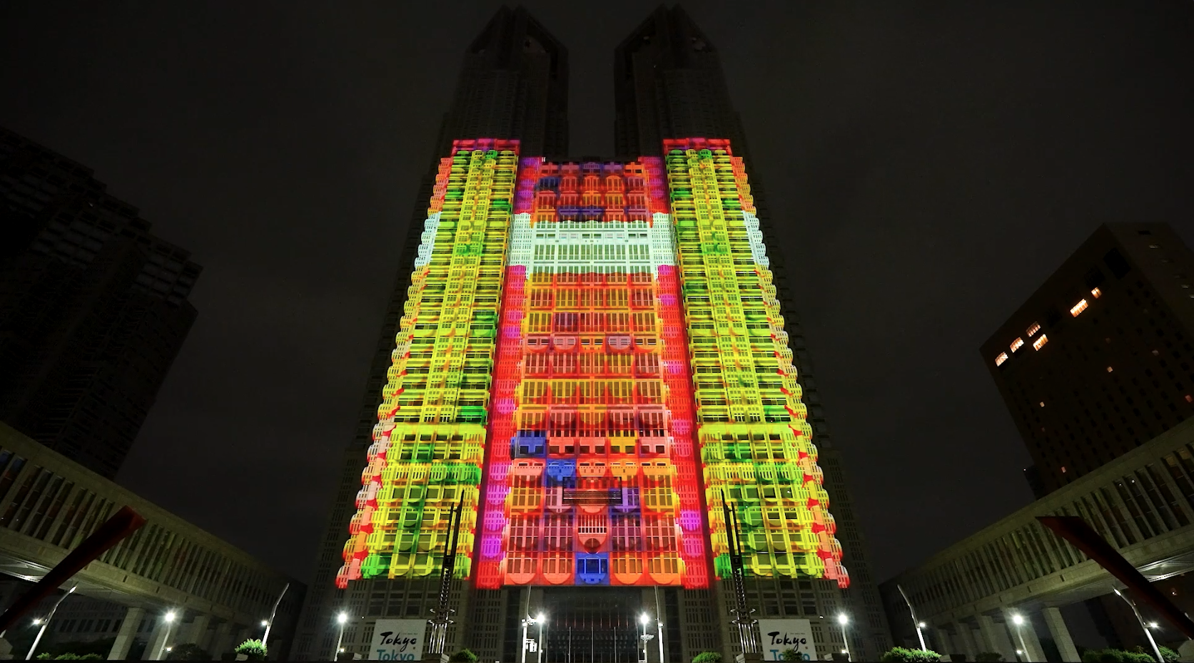 Colourful architectural scene from Playful Connections
